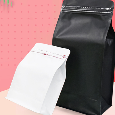 কেনা কাস্টম আট পাশ সীল সমতল নীচের কফি ব্যাগ 250g 500g 1000g ভালভ সহ online manufacture