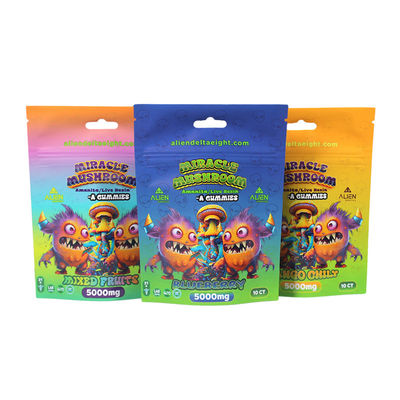 পুনরায় বন্ধযোগ্য গন্ধ প্রতিরোধী স্ট্যান্ড আপ পকেট 3.5g/7g/1oz/1lb জিপার সহ মাইলার ব্যাগ