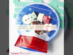 কাস্টম ক্রিসমাস মাইলার প্যাকেজিং ব্যাগ বিশেষ আকৃতি এবং জিপলক বন্ধক সহ