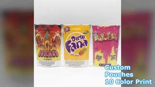 কাস্টম জিপ লক স্ট্যান্ড আপ পাউচ 10 রঙের প্রিন্ট